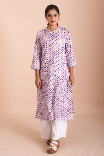 Dreamy Lilac Straight Kurta