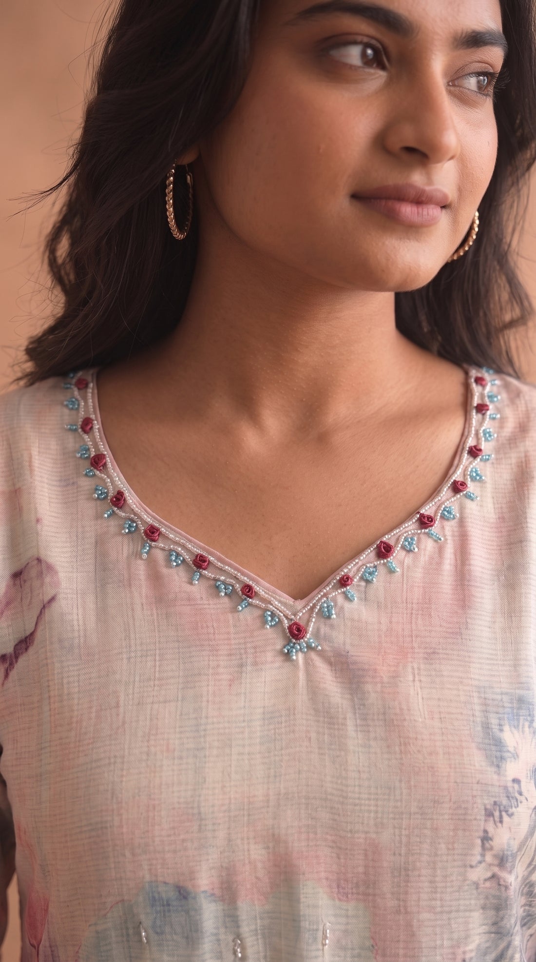 Pastel Bloom Printed Muslin Kurta Set with Dupatta