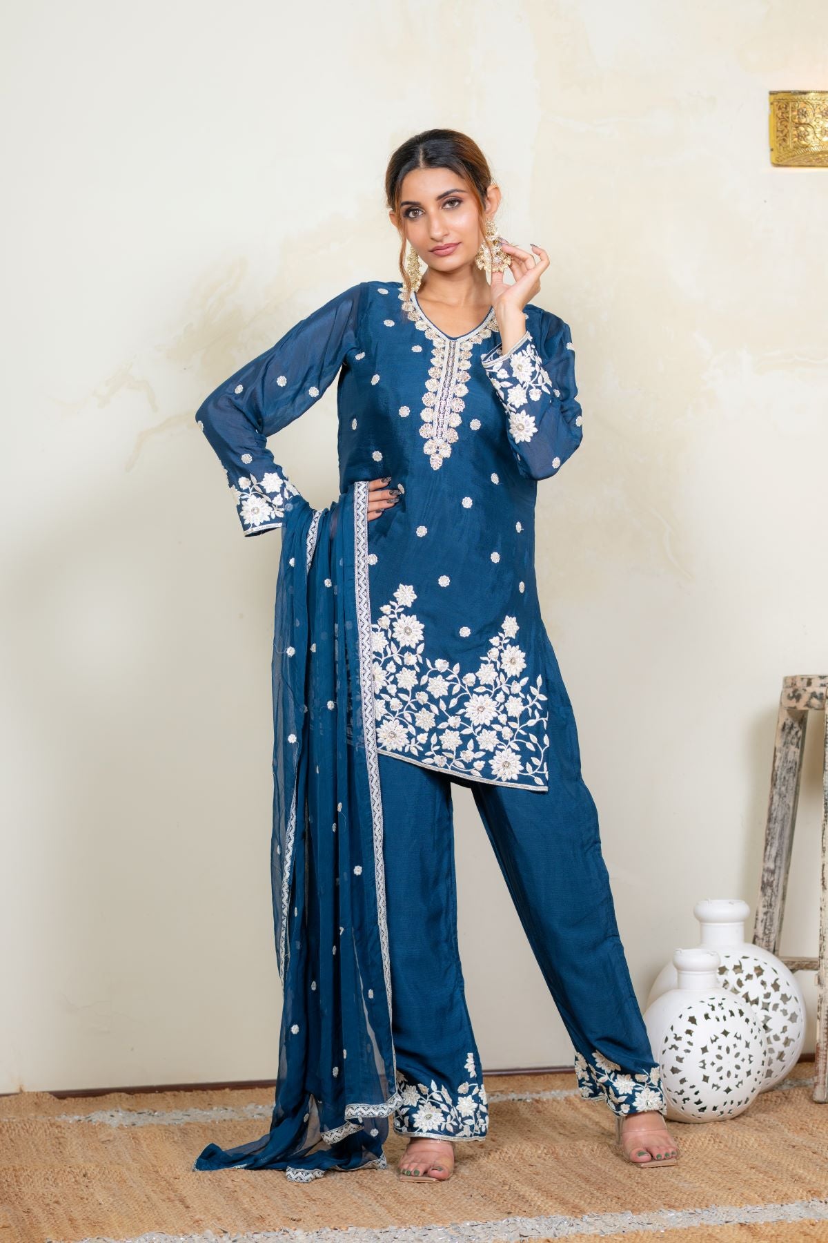 Blue Traditional Outfit  Salwar Kameez Set
