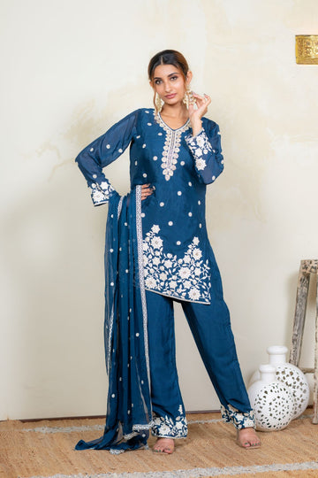 Blue Traditional Outfit  Salwar Kameez Set