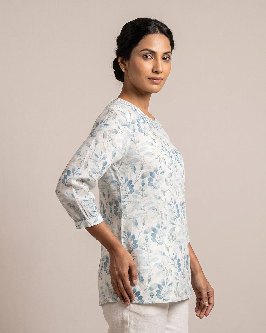 Mist Aqua Cotton Daily Top