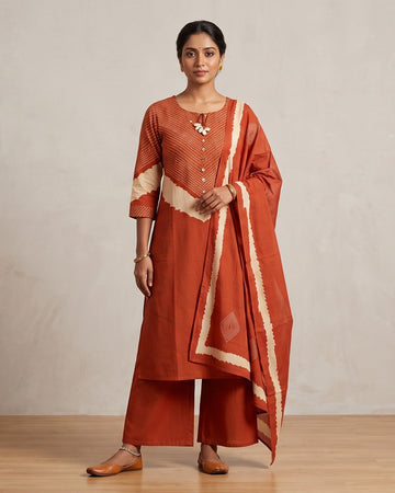 Terracotta Heritage Printed Kurta Set