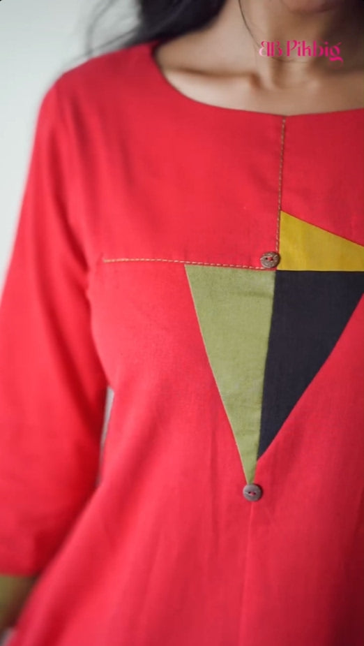 Crimson Kite Cotton Kurta