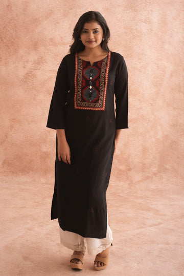 Classic black Kurta-Effortless Elegance