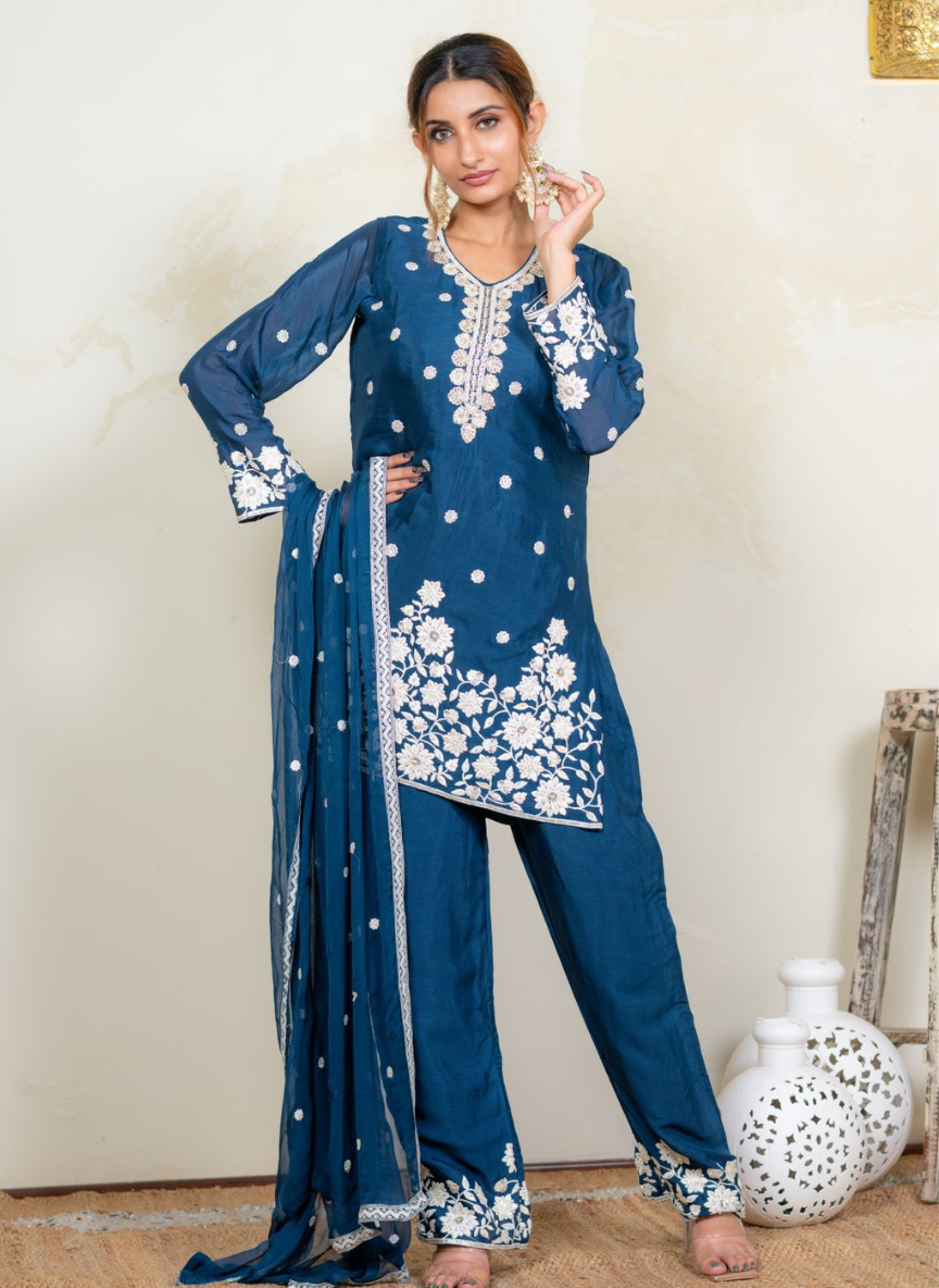 Blue Traditional Outfit  Salwar Kameez Set