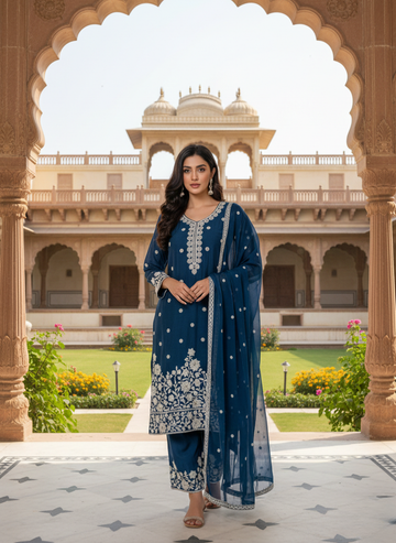 Blue Traditional Outfit  Salwar Kameez Set