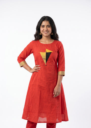 Crimson Kite Cotton Kurta